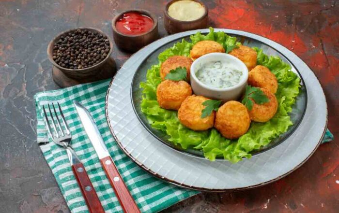 polpette di pollo e crema al basilico